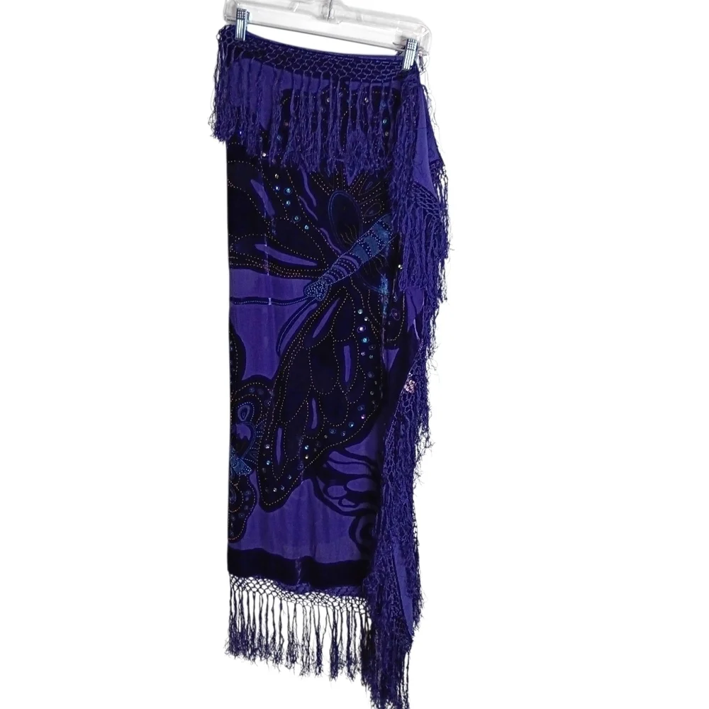 Chico's -Elegant Purple silk blend Scarf